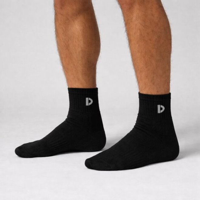 Donnay Unisex Quartersokken - Zwart - 9 paar