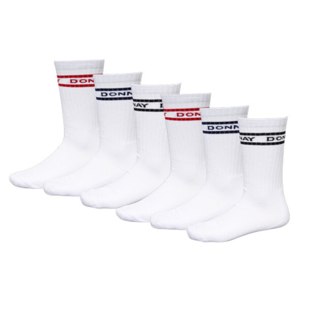 Donnay Unisex Premium Fit Sportsokken - Wit - 6 paar
