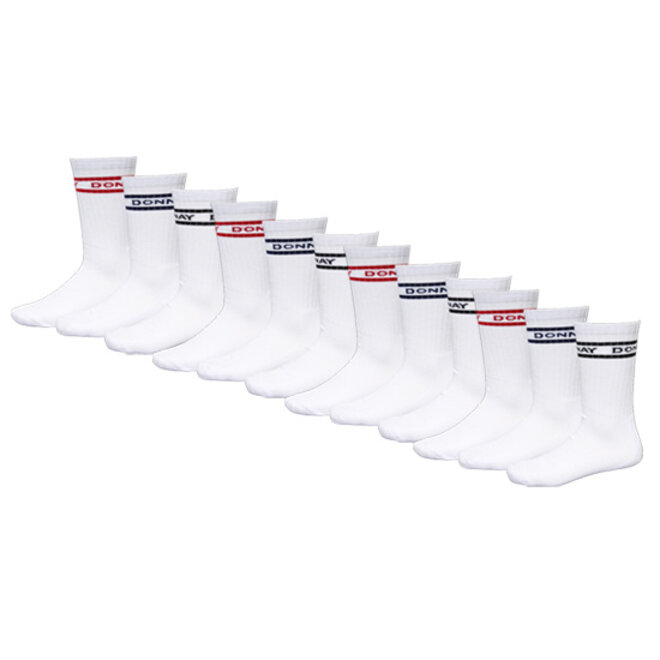 Donnay Unisex Premium Fit Sportsokken - Wit - 12 paar