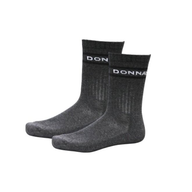 Donnay Unisex Premium Fit Sportsokken - Zwart & Grijs - 12 paar
