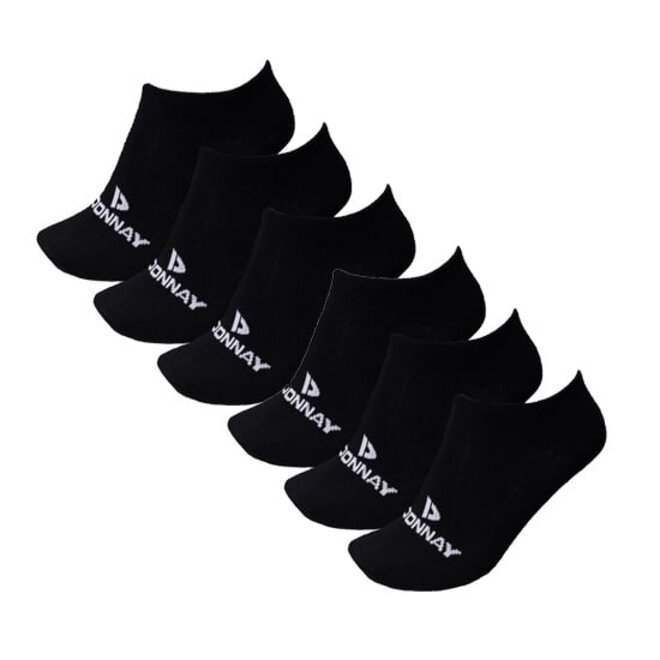 Donnay Unisex Sneakersokken - Zwart - 12 paar