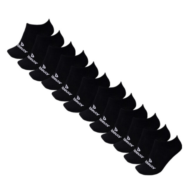 Donnay Unisex Sneakersokken - Zwart - 12 paar