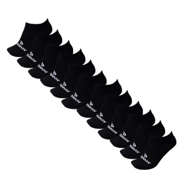 Donnay Unisex Sneakersokken - Zwart - 12 paar