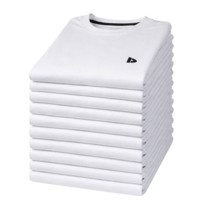 Donnay Heren - 10-Pack - T-Shirt Vince - Wit