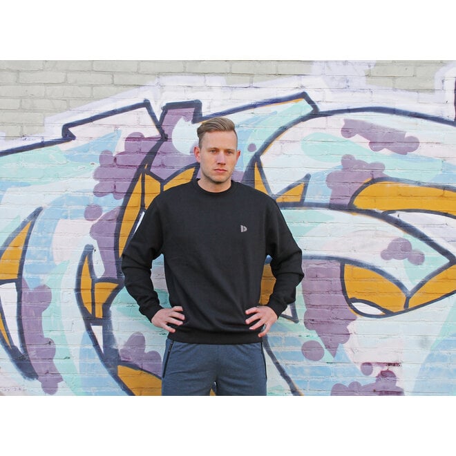 Donnay Heren - VEP Fleece Crew Sweater - Zwart