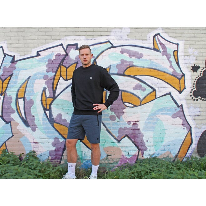 Donnay Heren - VEP Fleece Crew Sweater - Zwart