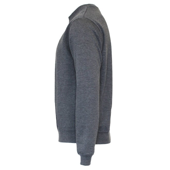 Donnay Heren - VEP Fleece Crew Sweater - Donkergrijs gemêleerd