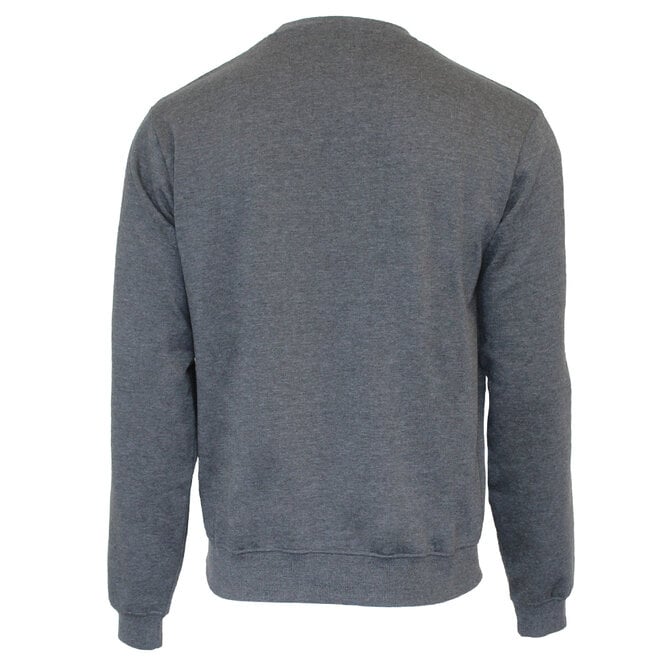Donnay Heren - VEP Fleece Crew Sweater - Donkergrijs gemêleerd