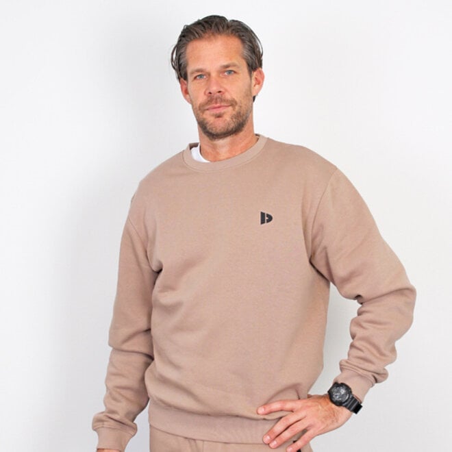 Donnay Heren - VEP Fleece Crew Sweater - Taupe Grey