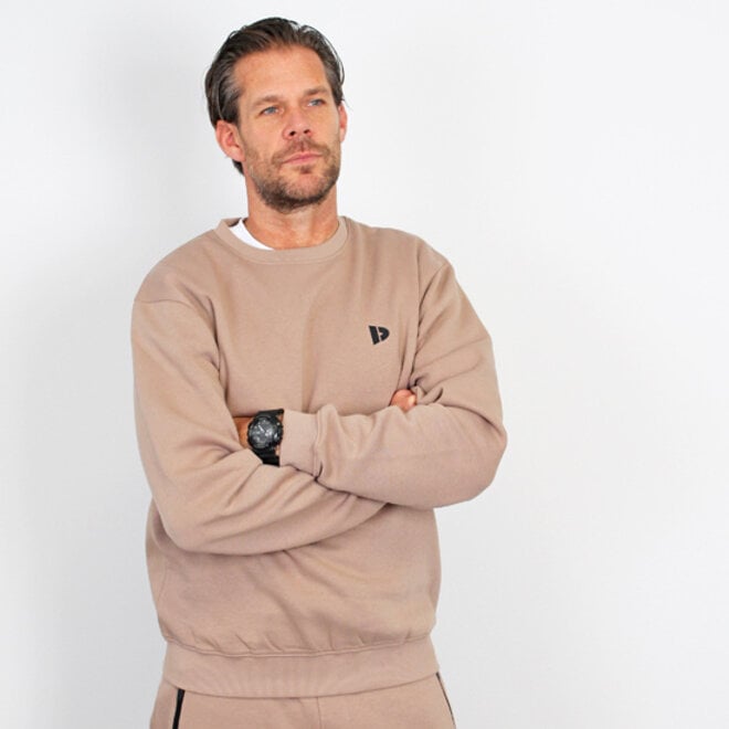 Donnay Heren - VEP Fleece Crew Sweater - Taupe Grey