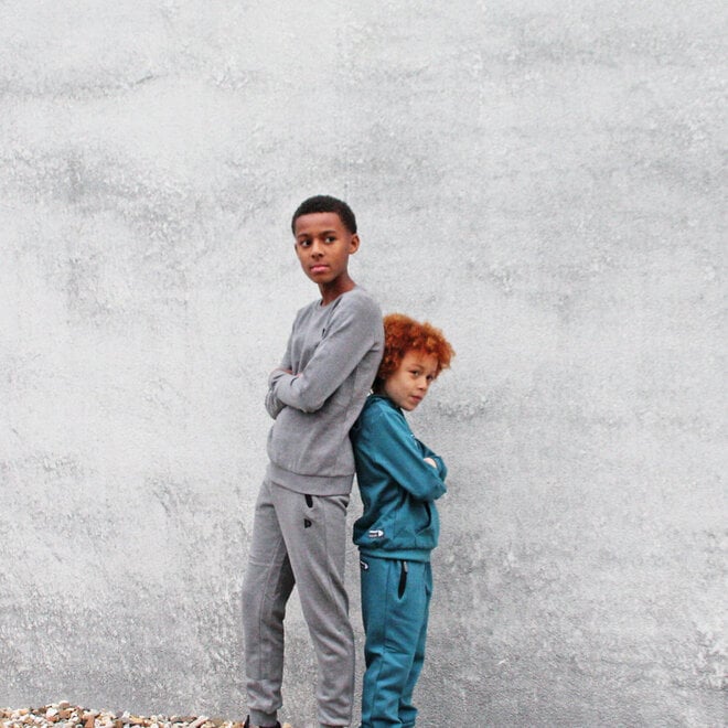 Donnay Junior - VEP Fleece Crew Sweater - Zilvergrijs