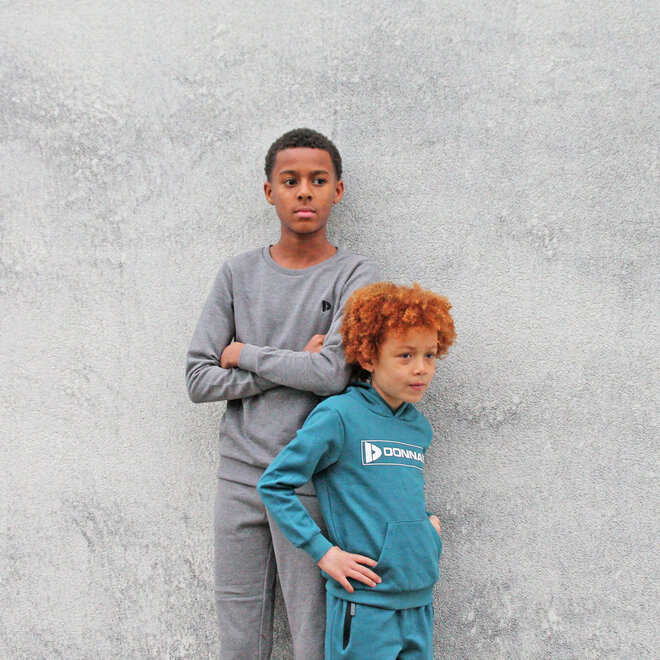 Donnay Junior - VEP Fleece Crew Sweater - Zilvergrijs