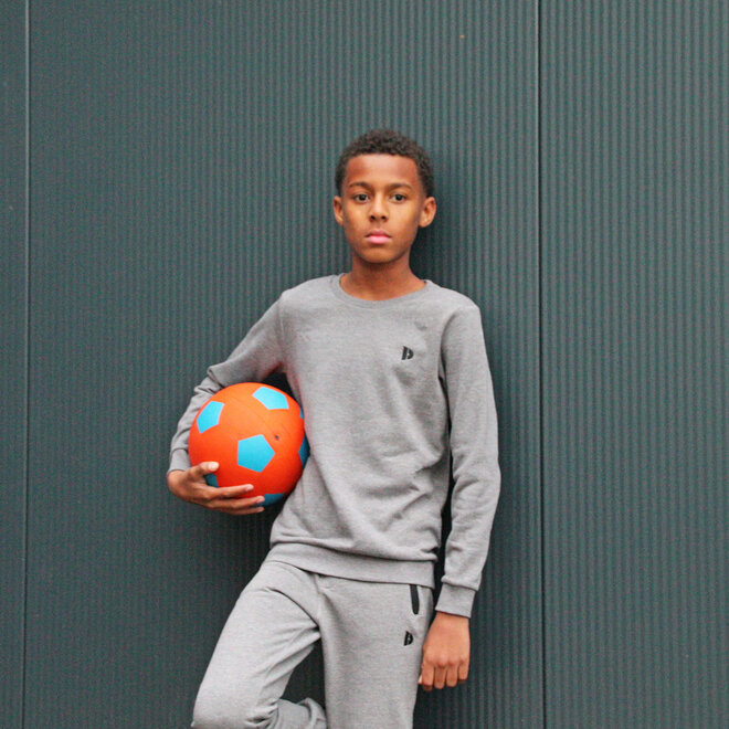 Donnay Junior - VEP Fleece Crew Sweater - Zilvergrijs