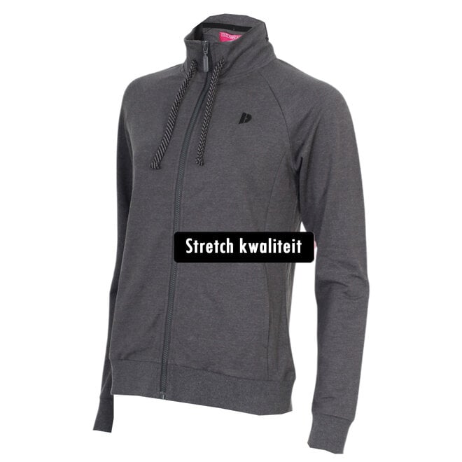 Donnay Dames - VEP Stretch Vest met kraag - Donkergrijs gemêleerd