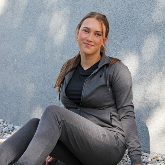 Donnay Dames - VEP Stretch Vest met kraag - Donkergrijs gemêleerd