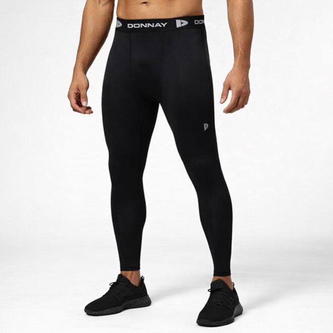 Donnay Heren - 2-Pack - Compressie Sport Legging - Zwart