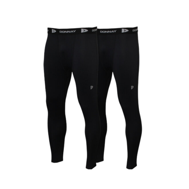 Donnay Heren - 2-Pack - Compressie Sport Legging - Zwart