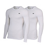 Donnay Heren - 2-Pack - Baselayer Shirt Lange Mouw  - Wit