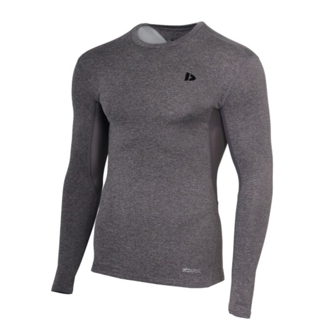 Donnay Heren - 2-Pack - Baselayer Shirt Lange Mouw - Donkergrijs