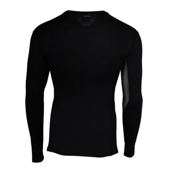 Donnay Heren - 2-Pack - Baselayer Shirt Lange Mouw  - Wit & Zwart