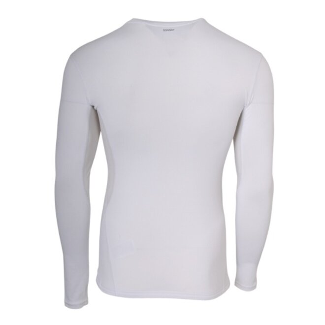 Donnay Heren - 2-Pack - Baselayer Shirt Lange Mouw  - Donkergrijs & Wit