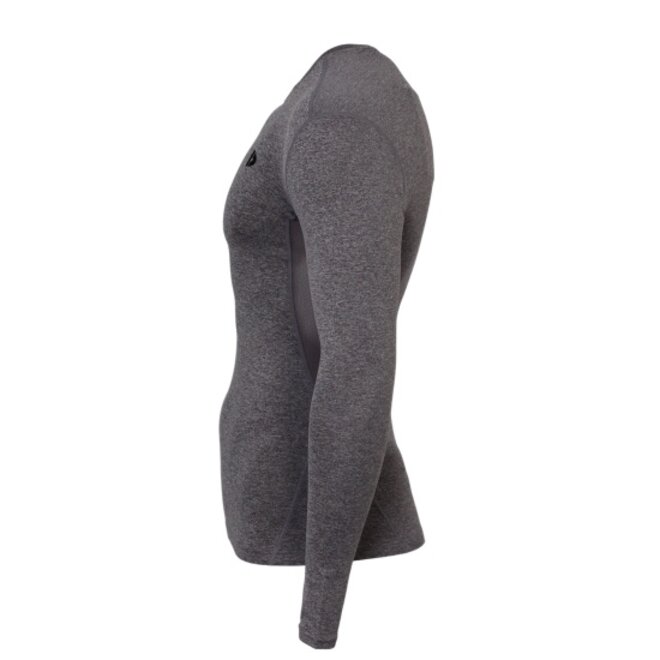 Donnay Heren - 2-Pack - Baselayer Shirt Lange Mouw  - Donkergrijs & Wit