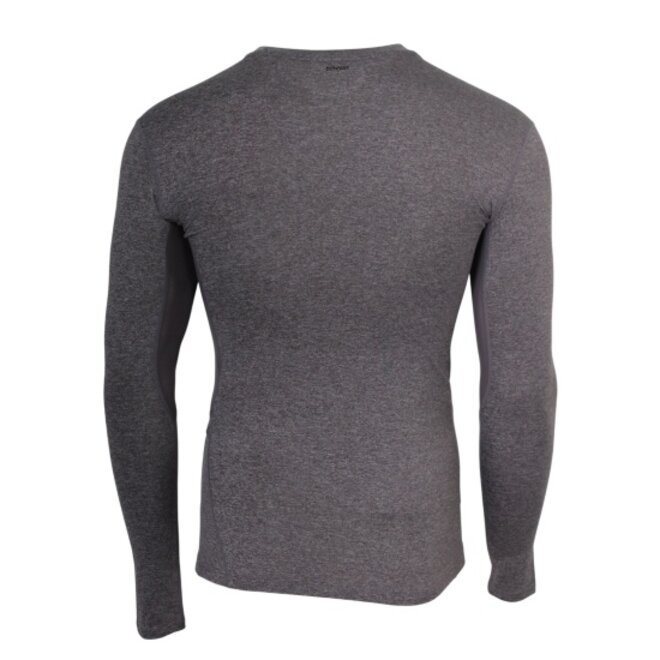 Donnay Heren - 2-Pack - Baselayer Shirt Lange Mouw  - Donkergrijs & Wit