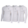 Donnay Heren - 3-Pack - Baselayer Shirt Lange Mouw  - Wit