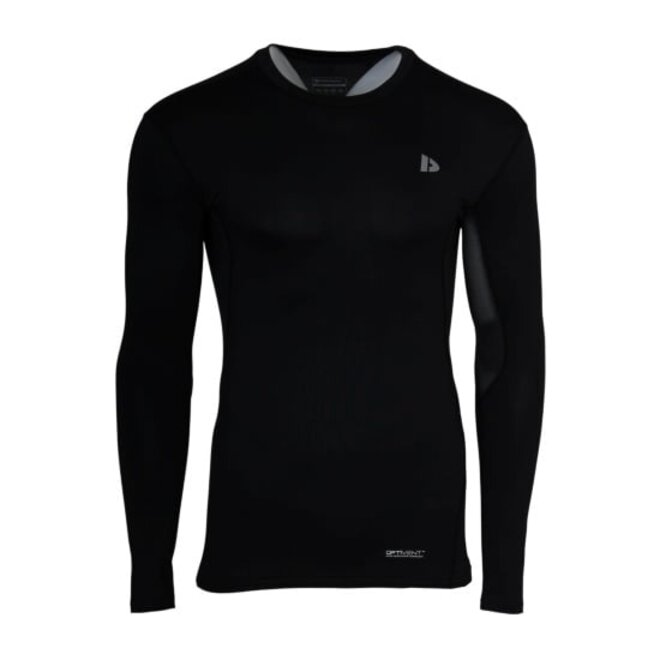 Donnay Heren - 3-Pack - Baselayer Shirt Lange Mouw  - Zwart