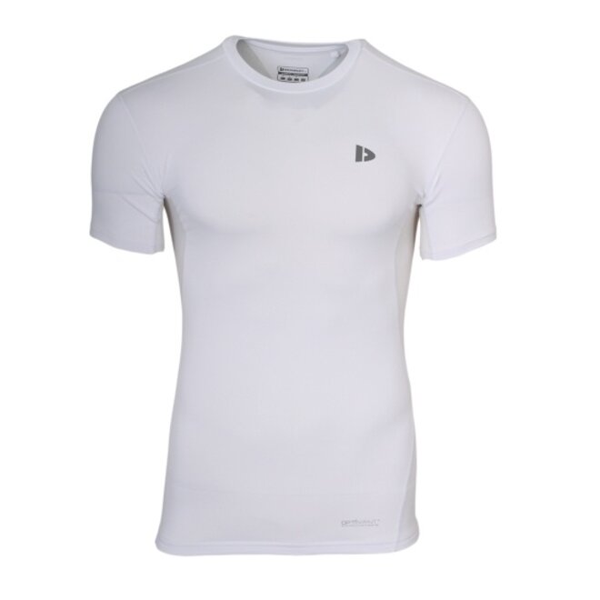 Donnay Heren - 2-Pack - Baselayer Shirt Korte Mouw  - Wit & Zwart