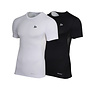 Donnay Heren - 2-Pack - Baselayer Shirt Korte Mouw  - Wit & Zwart