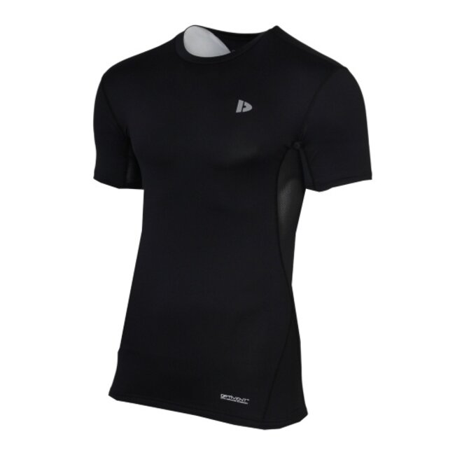 Donnay Heren - 2-Pack - Baselayer Shirt Korte Mouw  - Wit & Zwart