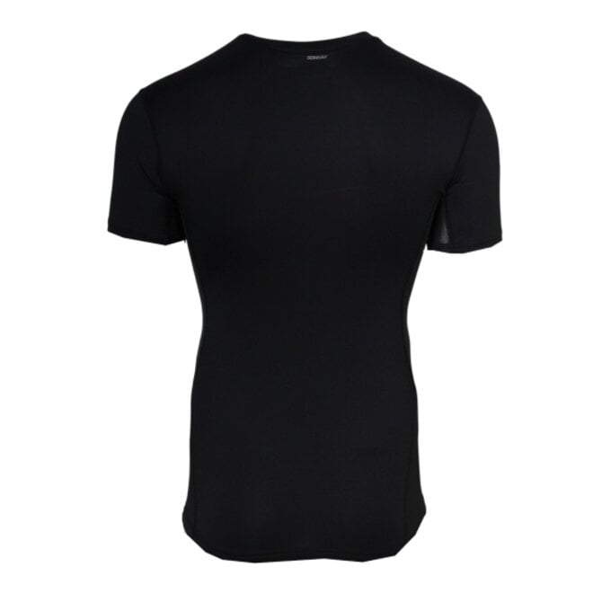 Donnay Heren - 2-Pack - Baselayer Shirt Korte Mouw  - Wit & Zwart