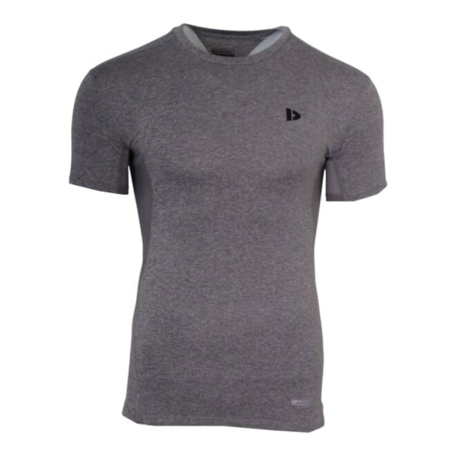 Donnay Heren - 3-Pack - Baselayer Shirt Korte Mouw  - Donkergrijs