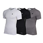 Donnay Heren - 3-Pack - Baselayer Shirt Korte Mouw  - Wit/Zwart/Donkergrijs