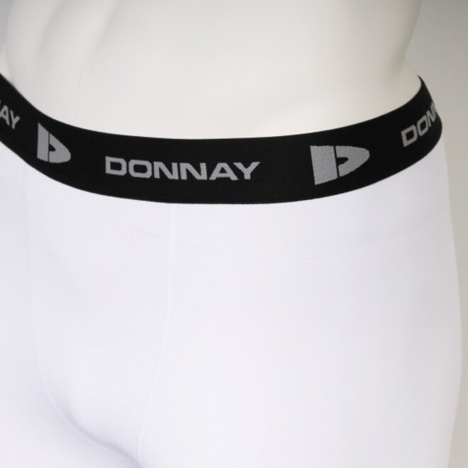 Donnay Heren - 2-Pack - Compressie Short 15cm - Wit