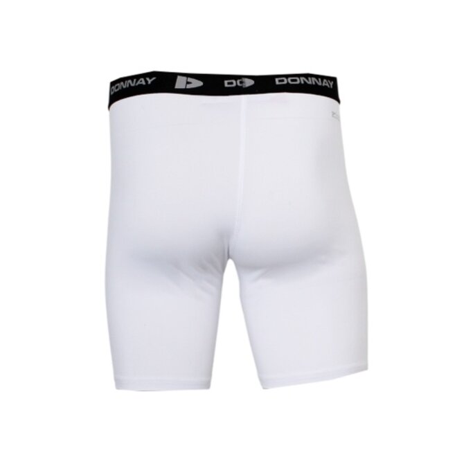 Donnay Heren - 2-Pack - Compressie Short 15cm - Wit & Zwart