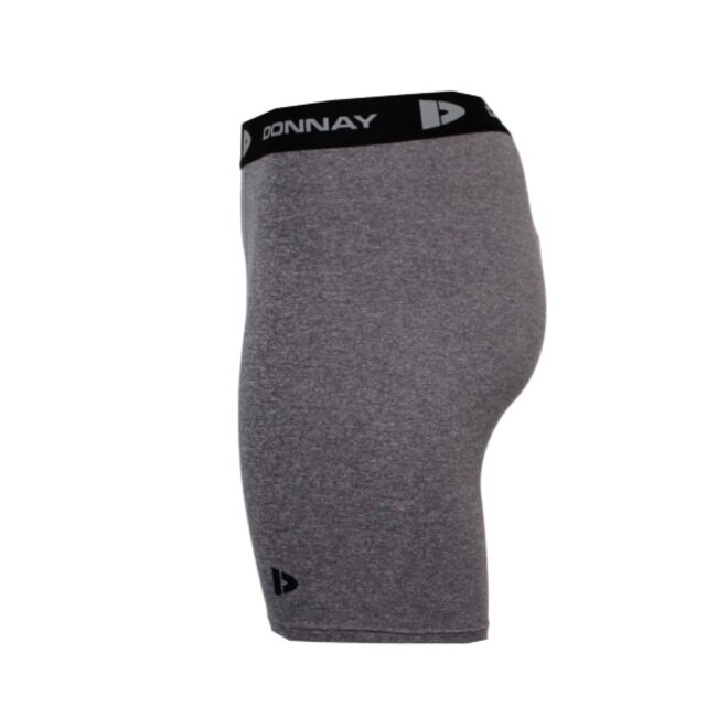 Donnay Heren - 2-Pack - Compressie Short 15cm - Zwart & Donkergrijs