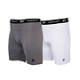 Donnay Heren - 2-Pack - Compressie Short 15cm - Donkergrijs & Wit