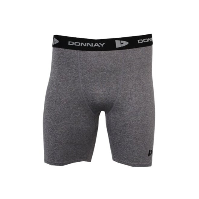 Donnay Heren - 3-Pack - Compressie Short 15cm - Donkergrijs
