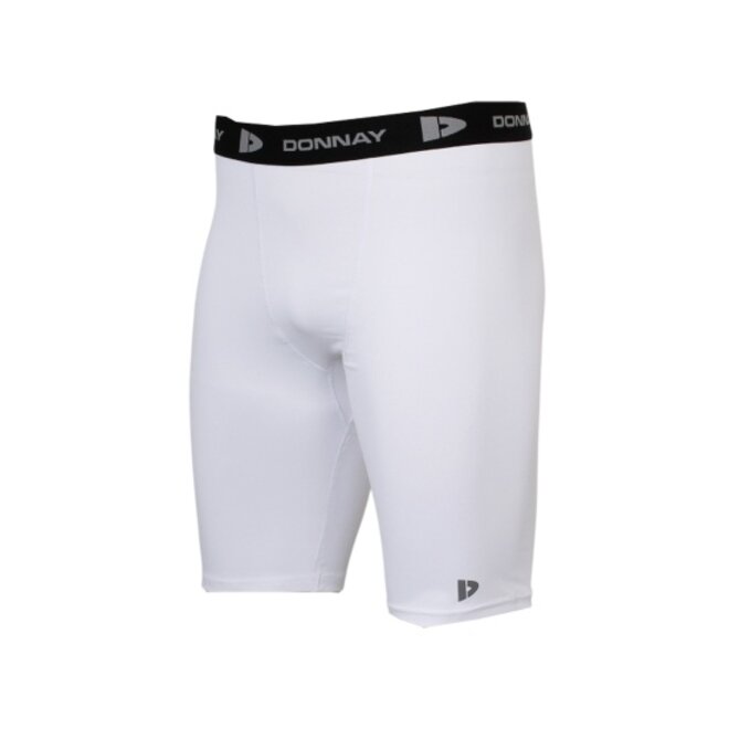 Donnay Heren - 2-Pack - Compressie Short 23cm - Wit