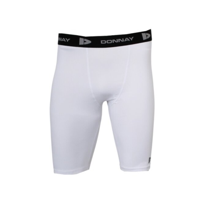 Donnay Heren - 2-Pack - Compressie Short 23cm - Wit