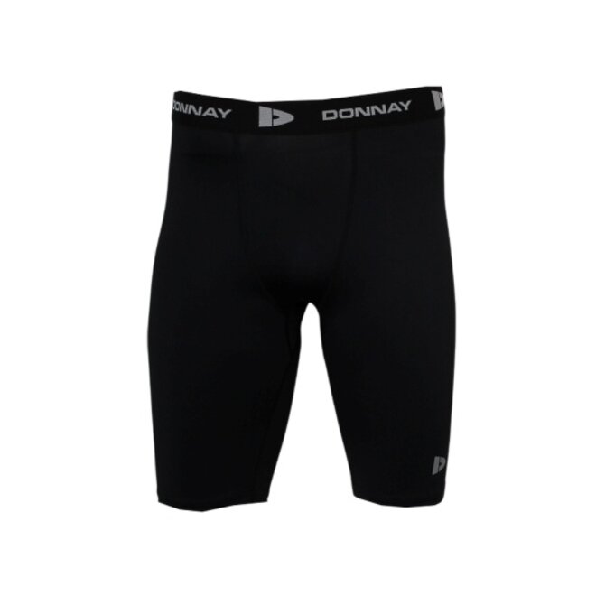Donnay Heren - 2-Pack - Compressie Short 23cm - Wit & Zwart