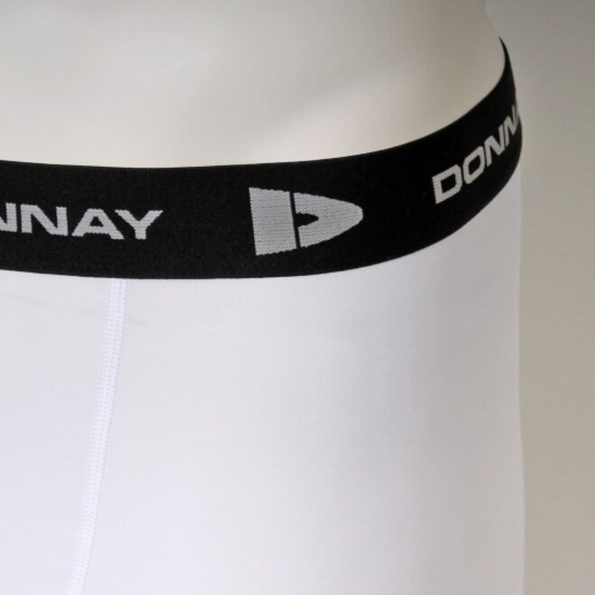 Donnay Heren - 2-Pack - Compressie Short 23cm - Donkergrijs & Wit