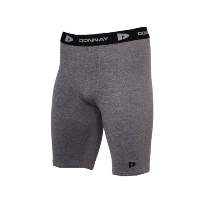 Donnay Heren - 3-Pack - Compressie Short 23cm - Donkergrijs