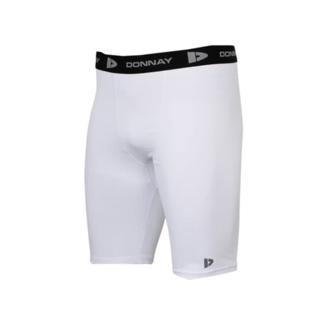 Donnay Heren - 3-Pack - Compressie Short 23cm - Wit/Zwart/Donkergrijs