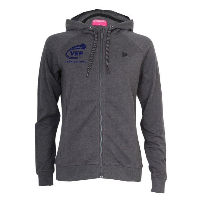 Donnay Dames - VEP Stretch Vest met capuchon (668773) - Donkergrijs gemÃªleerd