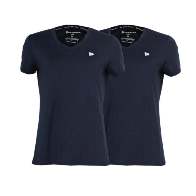 Donnay Dames - 2-Pack - Sport T-shirt Vera - Navy