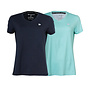 Donnay Dames - 2-Pack - Sport T-shirt Vera - Navy  & Light Blue