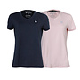 Donnay Dames - 2-Pack - Sport T-shirt Vera - Navy  & Light Pink